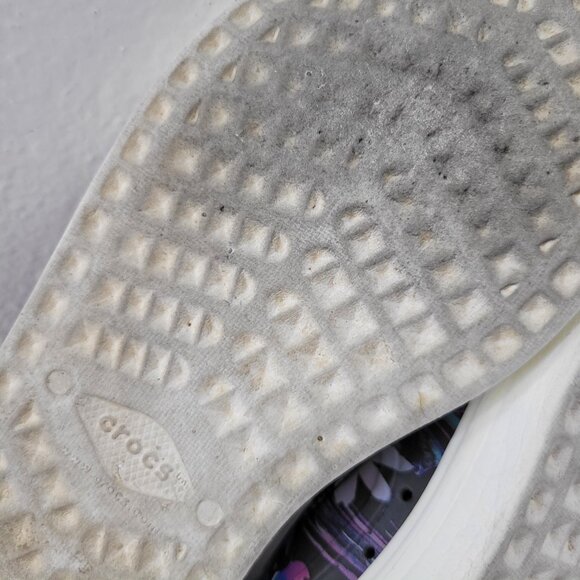 Crocs Shoes Women's 9 Black Floral 204623 Citilane Roka Slip On Perforated - Picture 13 of 16